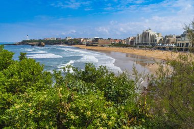 Biarritz, France, April 18, 2022. The Grande Plage in the city of Biarritz, in France.