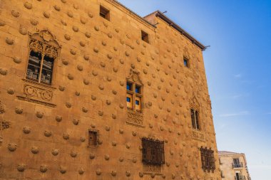 İspanya 'nın Salamanca şehrindeki Mermi Evi. Yüksek kalite fotoğraf