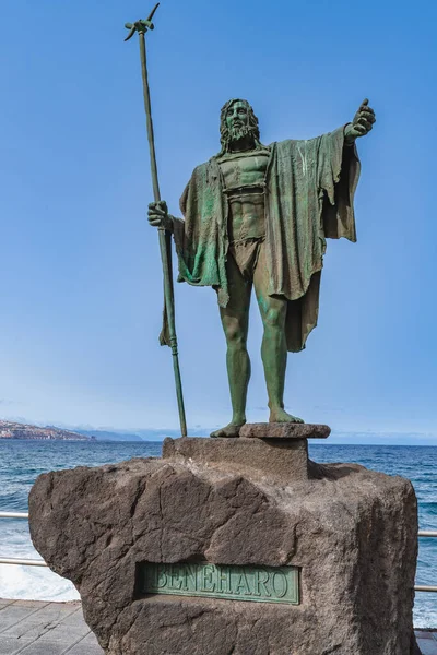 Candelaria Tenerife Spain June 2022 Statue Guanche King Beneharo Candelaria — Stock Photo, Image