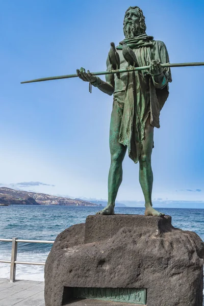 Candelaria Tenerife Spain June 2022 Statue Guanche King Anaterve Candelaria — Stock Photo, Image