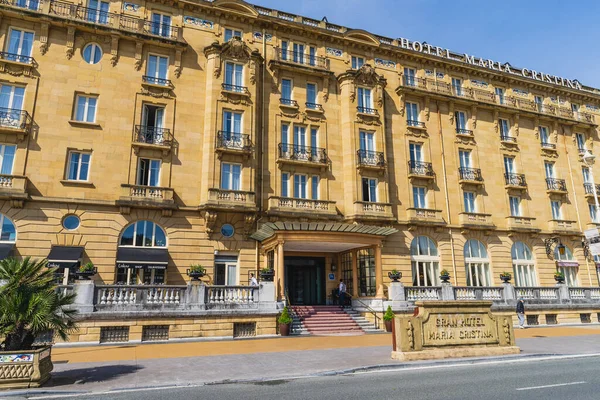 View of the Gran Hotel Maria Cristina in the city of San Sebastian, in Guipuzcoa, Spain. High quality photo