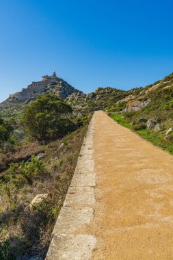 İspanya 'nın Galiçya şehrinde Rodas' ın güzel plajlı Cies Adaları manzarası. Atlantic Adaları Ulusal Parkı. Yüksek kalite fotoğraf