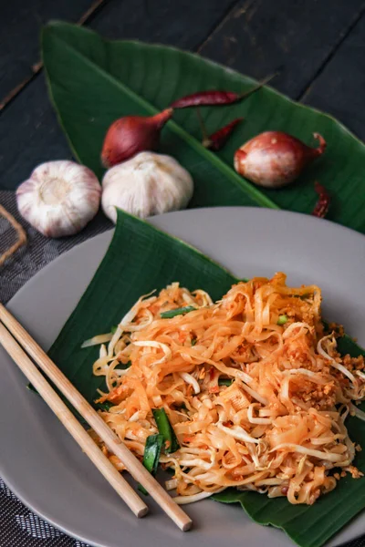 Het Meest Populaire Thaise Eten Wat Noemen Pad Thai Geserveerd — Stockfoto