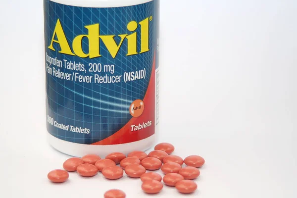 Bangkok Thailandia Dicembre 2021 Compresse Antidolorifici Ibuprofene 200 Advil Brand — Foto Stock