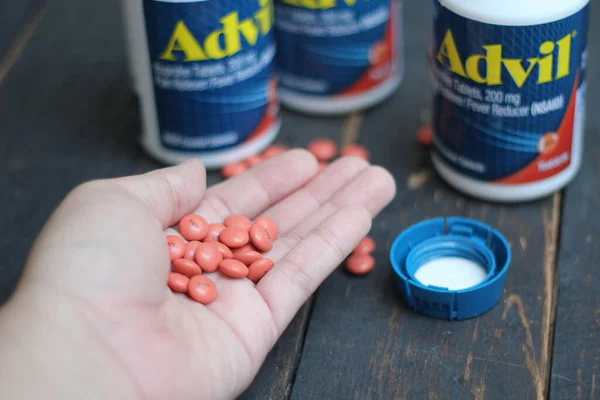 Bangkok Thailandia Dicembre 2021 Compresse Antidolorifici Ibuprofene 200 Advil Brand — Foto Stock