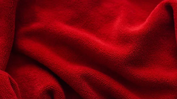 Κόκκινο Ύφασμα Υφή Φόντο Στο Πάτωμα — Φωτογραφία Αρχείου