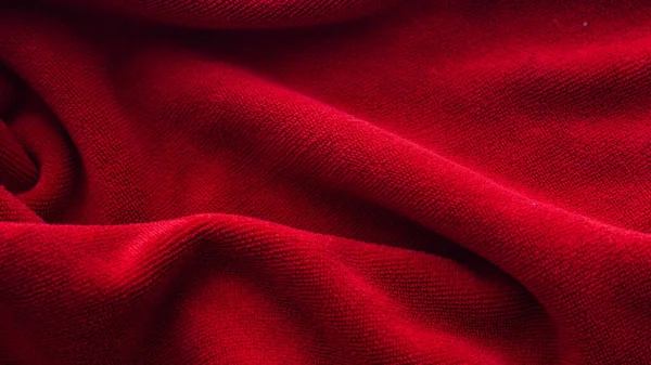 Tissu Rouge Texture Fond Sur Sol — Photo