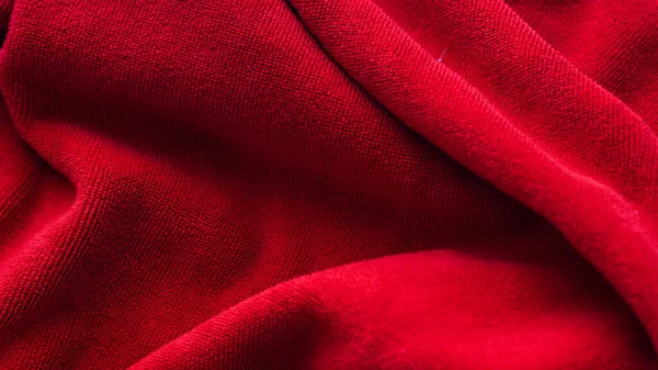 Červená Tkanina Textura Pozadí Podlaze — Stock fotografie