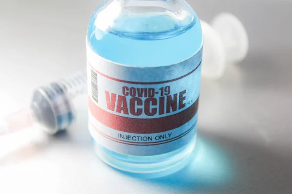 Covid Corona Virus 2019 Ncov Vaccini Flaconi Medicinali Siringhe — Foto Stock