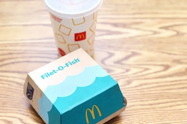 Seattle Usa Dubna 2022 Mcdonaldův Rybí Burger Známý Jako Filet — Stock fotografie