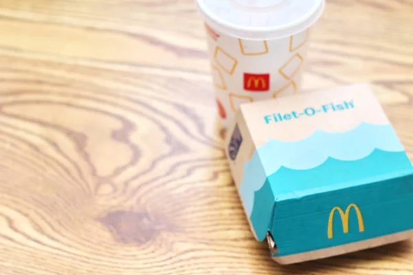 Seattle Usa Dubna 2022 Mcdonaldův Rybí Burger Známý Jako Filet — Stock fotografie