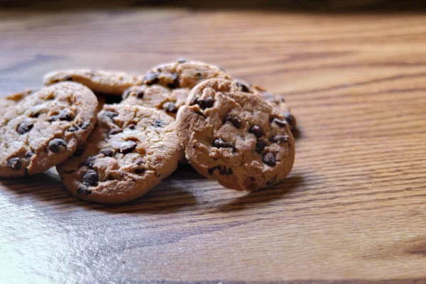 Raisin Cookies Placed Wooden Table — Stockfoto