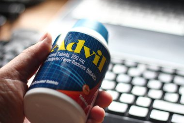Washington, ABD: 25 Mayıs 2022 - ağrı kesici ibuprofen tabletleri 200 mg advil, Amerika 'nın en popüler ağrı kesici.