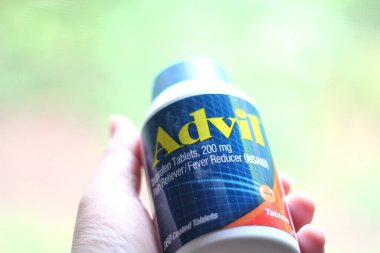 Washington, ABD: 25 Mayıs 2022 - ağrı kesici ibuprofen tabletleri 200 mg advil, Amerika 'nın en popüler ağrı kesici.