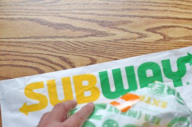 WASHINGTON, ABD - 20 Mart 2022 Metro Sandviçleri Subway, ABD 'de çok popüler bir fast food restoranıdır..