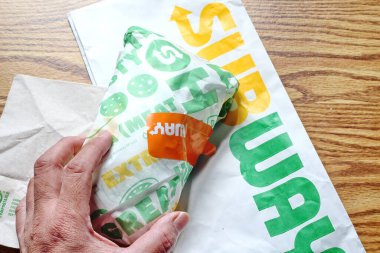 WASHINGTON, ABD - 20 Mart 2022 Metro Sandviçleri Subway, ABD 'de çok popüler bir fast food restoranıdır..