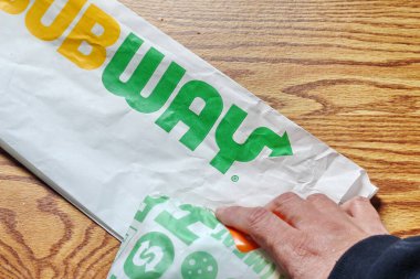 WASHINGTON, ABD - 20 Mart 2022 Metro Sandviçleri Subway, ABD 'de çok popüler bir fast food restoranıdır..