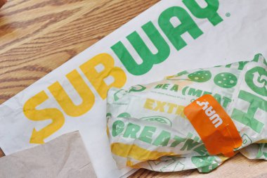 WASHINGTON, ABD - 20 Mart 2022 Metro Sandviçleri Subway, ABD 'de çok popüler bir fast food restoranıdır..