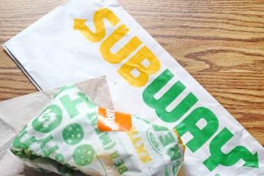 WASHINGTON, ABD - 20 Mart 2022 Metro Sandviçleri Subway, ABD 'de çok popüler bir fast food restoranıdır..
