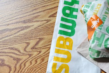 WASHINGTON, ABD - 20 Mart 2022 Metro Sandviçleri Subway, ABD 'de çok popüler bir fast food restoranıdır..