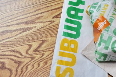 WASHINGTON, ABD - 20 Mart 2022 Metro Sandviçleri Subway, ABD 'de çok popüler bir fast food restoranıdır..