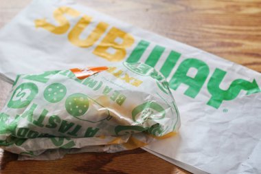 WASHINGTON, ABD - 20 Mart 2022 Metro Sandviçleri Subway, ABD 'de çok popüler bir fast food restoranıdır..