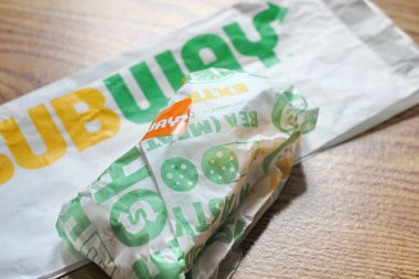 WASHINGTON, ABD - 20 Mart 2022 Metro Sandviçleri Subway, ABD 'de çok popüler bir fast food restoranıdır..