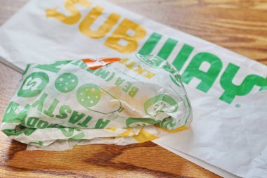WASHINGTON, ABD - 20 Mart 2022 Metro Sandviçleri Subway, ABD 'de çok popüler bir fast food restoranıdır..