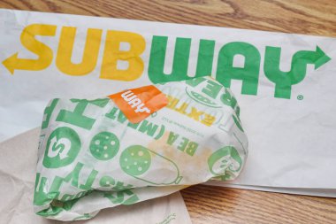 WASHINGTON, ABD - 20 Mart 2022 Metro Sandviçleri Subway, ABD 'de çok popüler bir fast food restoranıdır..