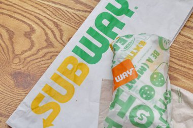 WASHINGTON, ABD - 20 Mart 2022 Metro Sandviçleri Subway, ABD 'de çok popüler bir fast food restoranıdır..