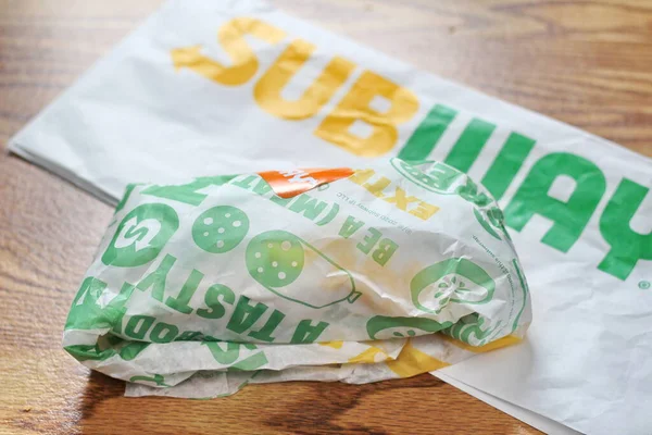 WASHINGTON, ABD - 20 Mart 2022 Metro Sandviçleri Subway, ABD 'de çok popüler bir fast food restoranıdır..