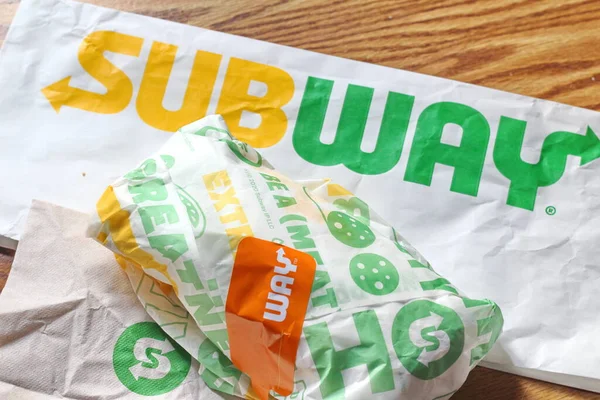 Subway sandwich coupons (fast food coupon) - USA Stock Photo - Alamy