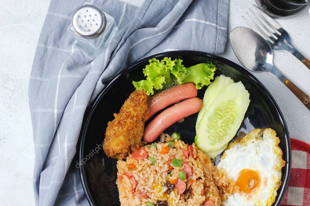 Close-up of delicious fried rice