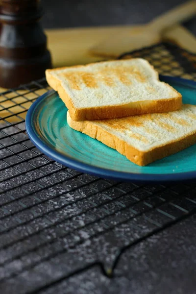 Freshly Made Toasts Laid Out Ready Serve Table — Stockfoto