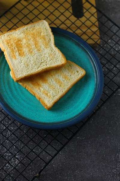 Freshly Made Toasts Laid Out Ready Serve Table — стоковое фото