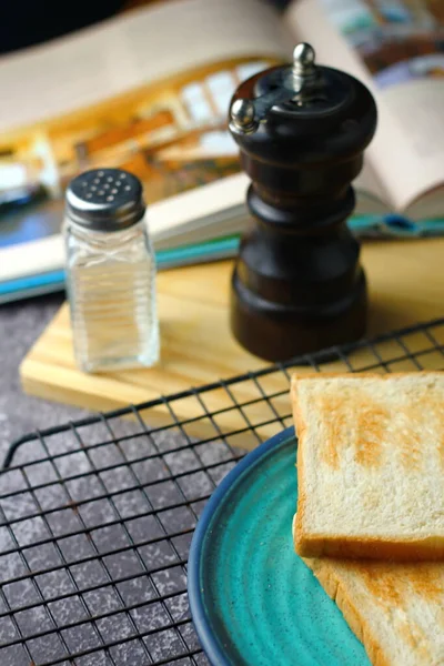 Freshly Made Toasts Laid Out Ready Serve Table —  Fotos de Stock