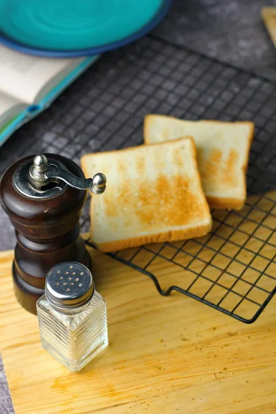 Freshly Made Toasts Laid Out Ready Serve Table — Stock Fotó