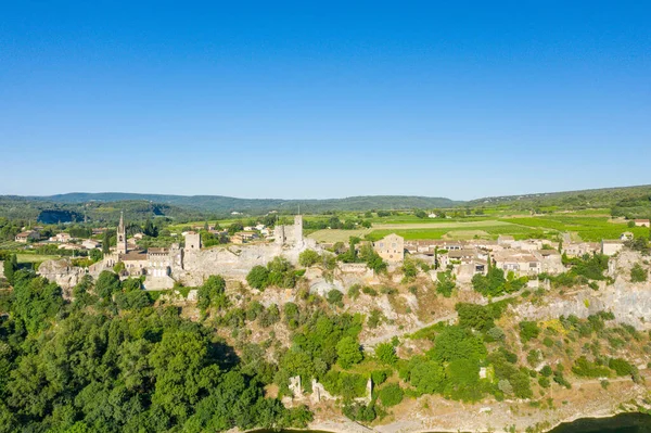 Detta Landskapsfoto Togs Europa Frankrike Ardeche Sommar Ser Panoramautsikten Över — Stockfoto