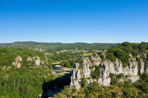 Landscape Photo Taken Europe France Ardeche Summer See Gorges Lardeche — Stock Photo, Image