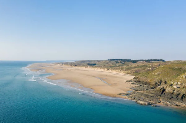 Detta Landskapsfoto Togs Europa Frankrike Normandie Manche Våren Kan Stranden — Stockfoto