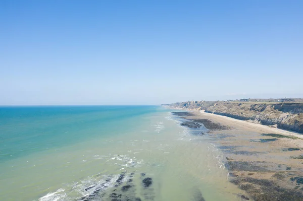 Esta Foto Paisaje Fue Tomada Europa Francia Normandía Hacia Playa — Foto de Stock