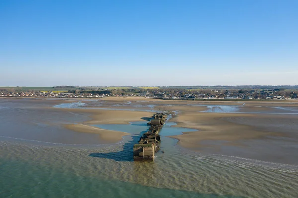 Esta Foto Paisagem Foi Tirada Europa França Normandia Arromanches Les — Fotografia de Stock