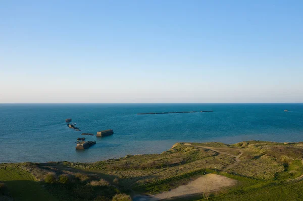 Detta Landskapsfoto Togs Europa Frankrike Normandie Sommaren Kan Resterna Den — Stockfoto