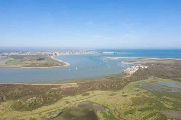 Detta Landskapsfoto Togs Europa Frankrike Normandie Ouistreham Sommaren Kan Bukten — Stockfoto