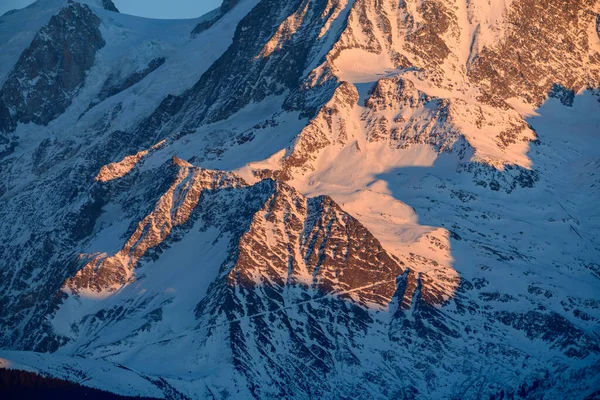 Manzara Fotoğrafı Avrupa Fransa Rhone Alpes Savoie Alpler Kışın Çekildi — Stok fotoğraf