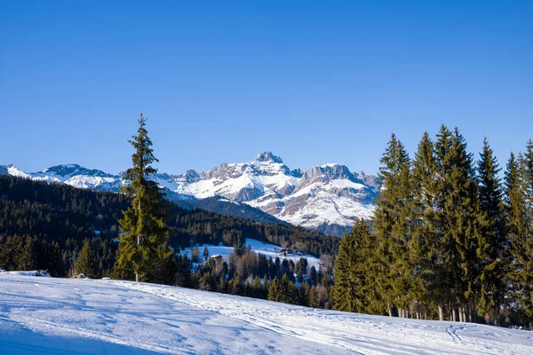 Landscape Photo Taken Europe France Rhone Alpes Savoie Alps Winter — Stock Photo, Image