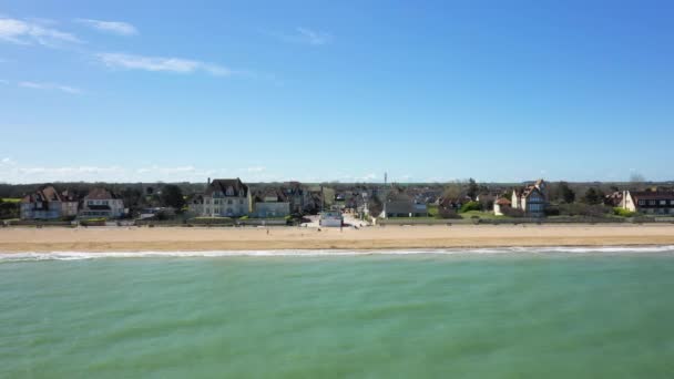 Mare Spiaggia Spada Spiaggia Europa Francia Normandia Verso Ouistreham Hermanville — Video Stock