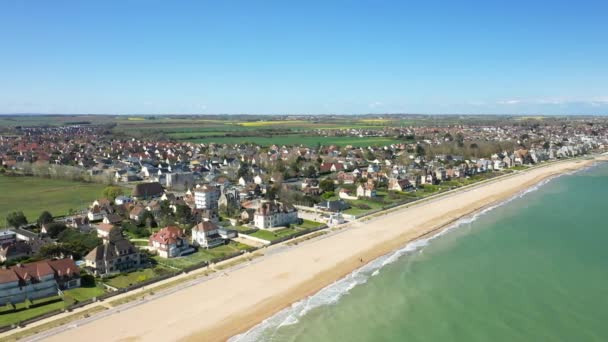 Wieś Wokół Plaży Miecza Europie Francji Normandii Kierunku Ouistreham Hermanville — Wideo stockowe