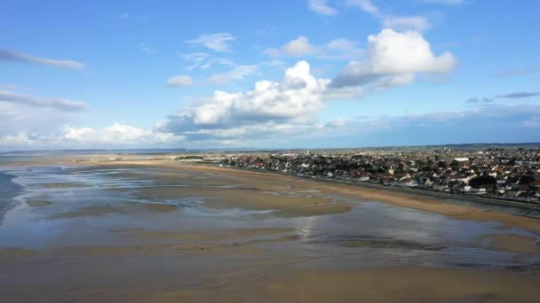 Miecz Plaża Europie Francja Normandia Kierunku Caen Ouistreham Wiosną Słoneczny — Wideo stockowe