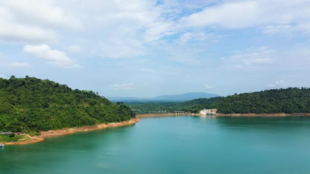 Nam Ngum Réservoir Barrage Asie Laos Vers Vientiane Par Une — Video